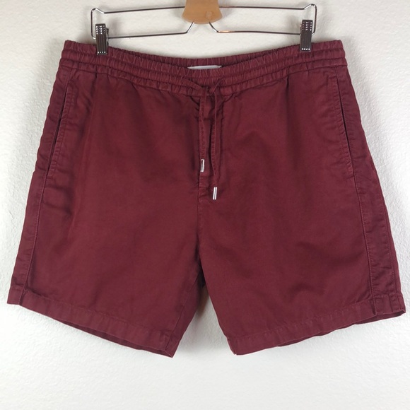 MR P. Slub Linen and Cotton Blend  Drawstring Short Sz 34 - Picture 2 of 11